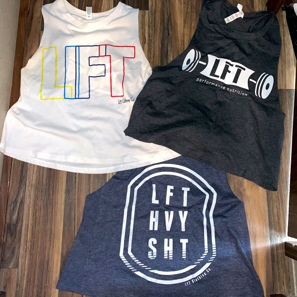 3 LFT clothing crop tops!! White is medium others are small! $20 for all!